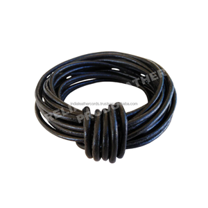 Reliance Leather Cords 3.0MM Black Natural Round Custom Sizes High Quality <b>Roll</b> Packaging Jewelry Making <b>Kit</b> Bracelet Making - Product Image 5