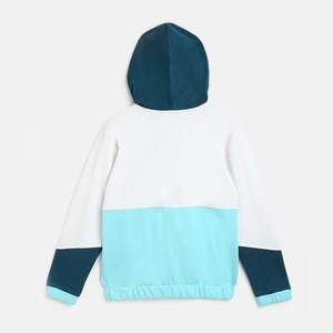Ensemble uniforme scolaire en coton French Terry pour garçons, bleu clair et marine, sweat à capuche et pantalon, tenue pour enfants de l'école primaire - Product Image 4