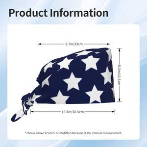 Reusable Purple Cotton Woven Medical <b>Scrub</b> <b>Cap</b> with Needle Detection Plain Surgical Nurse Hat Adjustable Tie Closure Head Cover - Product Image 6