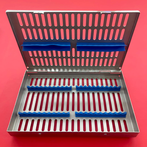 Caja de Esterilización para Instrumental Dental, 20 Instrumentos, Acero Inoxidable de Alta Calidad, Resistente al Óxido, Accesorios de Silicona, Azul, Rojo, Verde, Gris - Product Image 2