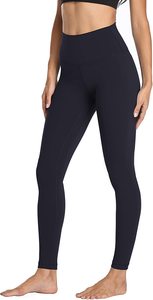 High Waist Knee-Length Leggings Women's Solid Color Stretchy Yoga <b>Pants</b> Breathable Anti-Bacterial Soft Knitted Seamed 220g - Product Image 2