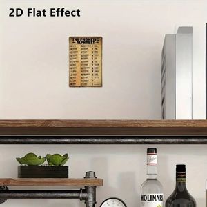 CIFbuy Decorazione Murale Vintage in Bambù con Alfabeto, Poster Rustico a Tema Aviazione per Casa e Camera da Letto, Servizio di Selezione Disponibile - Product Image 4