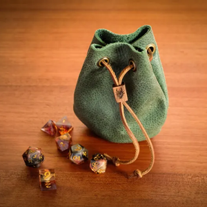 Al-Amir Handmade Personalized Leather Mini <b>Dice</b> Coin <b>Bag</b> Pouch Drawstring Organizer Fantasy Gaming Accessory Promotional Gifts - Product Image 4