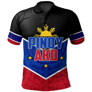 Chemise à manches longues pour homme Pinoy Ako, design uni, tricotée, respirante, en polyester, coupe décontractée, taille standard - Product Image 6