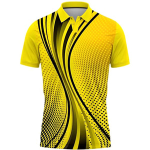 Camiseta Polo Deportiva Personalizada para Hombre, Manga Corta, Impresión Digital, Secado Rápido, Poliéster Tejido, Patrón Geométrico, Logotipo Frontal - Product Image 4
