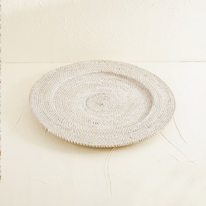 Dining <b>table</b> accents white rattan charger plate great quality service plates woven by hand - Product Image 3