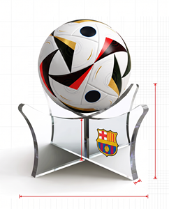 Deluxe Artfulcosmos AB-01 Acrylic Ball <b>Stand</b> Customized Color Logo UV Offset Printing for Footballs Display - Product Image 2
