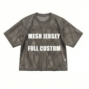 Maillot de football unisexe en jersey maillé noir entièrement personnalisable, respirant, à manches courtes, col rond, coupe ample pour adulte, impression sérigraphique - Product Image 4