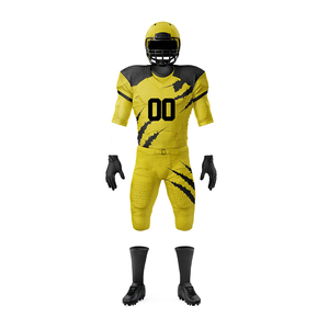 Uniforme de football américain au design unique du fabricant, respirant, 100% polyester, antibactérien, toutes les couleurs, taille plus, tendance - Product Image 3