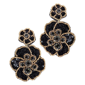 Perles de rocaille multicolores en forme de goutte, brodées à la main d'Inde, bijoux de mode pour femmes et filles par MULTI CRAFT - Product Image 1