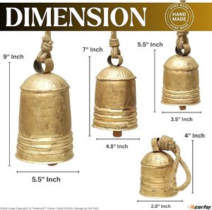 Private labelling Fancy Metal Christmas Hanging Bell With Vintage Style For Home Party Christmas Decoration Display Accessory - Product Image 5