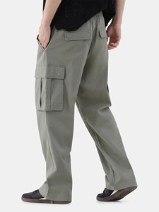 Men's Relaxed Fit <b>Cargo</b> <b>Pants</b> with Multi Pocket Storage, Soft Cotton Material and Comfortable Style for Travel and <b>Work</b> - Product Image 3