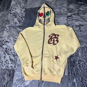 Sudaderas con Capucha para Hombre, de Algodón Grueso, con Cierre, Estampado Puff, con Logotipo Personalizado Bordado, Forro Polar Transpirable y Ecológico - Product Image 1