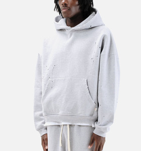 Sweat à capuche vintage délavé effet soleil, 100% coton French Terry épais, fabricant de sweats à capuche vierges - Product Image 4
