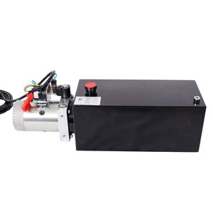 Unité hydraulique robuste 12V CC avec réservoir en acier de 12 litres et pompe hydraulique pour remorques à benne basculante, portes-bennes, remorques utilitaires et remorques à bois. - Product Image 5