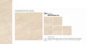 กระเบื้องปูพื้นพอร์ซเลน Hammer Stone สีเบจ หนา 20 มม. ขนาด 600x600 มม. และ 300x600 มม. สำหรับงานหนัก ทนทาน เหมาะสำหรับพื้นภายนอกอาคาร - Product Image 6