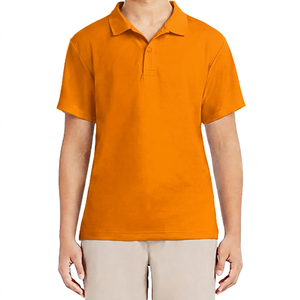 Polo à manches courtes bleu marine pour homme, 100% coton, tricoté, respirant, design uni, décontracté, boutons sur le devant, coupe classique - Product Image 4