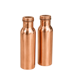 <b>Pure</b> Copper <b>Water</b> Bottle With Spiral Striped Design Leak-Proof Ayurvedic Copper Vessel For Daily Hydration Yoga Gym Eco-Friendly - Product Image 6