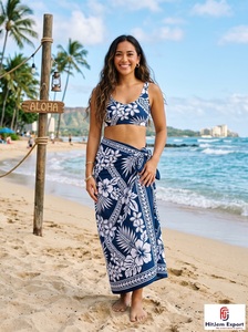 Paréo de plage léger en satin de polyester antistatique imprimé, séchage rapide, service de fabrication sur mesure OEM ODM - Product Image 2