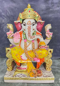 Magnifiques statues de Ganesha en pierre de grès - Product Image 6