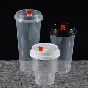 Vasos Desechables de Plástico PET PP con Logotipo Personalizado, Calibre 95 98, 350ml 380ml 500ml 650ml, para Jugo, Café, Bebidas, Té de Burbujas, con Tapas - Product Image 4