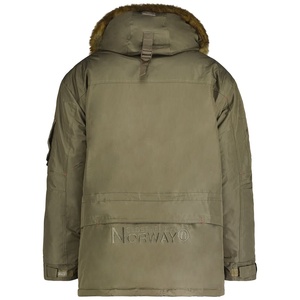 Parka matelassée à capuche pour homme, personnalisable OEM/ODM, chaude, coupe-vent, avec fermeture éclair, couleur personnalisée, en polyester rembourré - Product Image 2