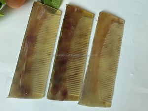 หวีเขาควายงานทำมือหวีซี่ละเอียดป้องกันไฟฟ้าสถิตย์ผมและหนังศีรษะตกแต่งเพื่อสุขภาพงานแกะสลักวัวเขางานฝีมือโดย fwe - Product Image 5