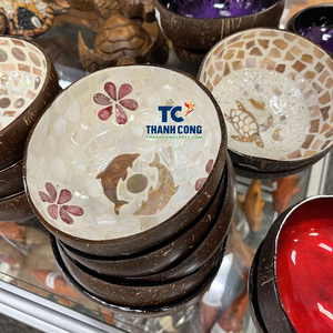 Vietnam Souvenir Mother of Pearl <b>COCONUT</b> BOWL Cheap Price Low MOQ <b>Shell</b> Inlay Bowl Wholesale Factory Direct Source Deal - Product Image 1