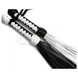 <b>Leather</b> <b>Flogger</b> Soft <b>Leather</b> Strips Flexible Design Smooth Handle <b>Leather</b> <b>Flogger</b> Simple Control Use - Product Image 4
