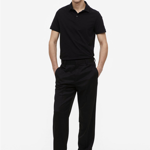 Polo de alta calidad con logotipo personalizado en negro/Polo de algodón grueso con bordado/Polo deportivo de moda al por mayor para hombre y mujer - Product Image 3