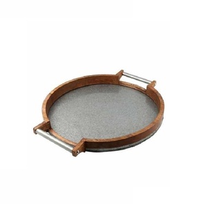 Nueva Bandeja de Madera Natural Hecha a Mano para Servir Alimentos, Última Tendencia en Bandejas de Madera de Mango para Uso en el Hogar, Oficina y Cocina - Product Image 4