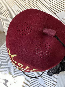 Chapeau Fez Vintage Shriners en Laine Bordeaux avec Pompon et Épingles, Chapeau Maçonnique de Haute Qualité, Personnalisé, Meilleure Vente, Très Demandé - Product Image 4