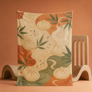 Custom Printed <b>Throw</b> Blanket Capybara Dragon Fruit Clarinet Curling Manta Ray Dumpling Sublimation Flannel Fleece Polyester - Product Image 6