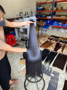 Perruques et extensions de cheveux humains bruts Vietnam Super Double Drawn de 8 à 30 pouces avec tissage frontal complet Perruques et extensions de cheveux humains droits et osseux - Product Image 4