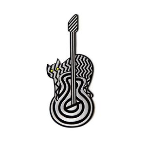 Gato sentado sobre una guitarra – Bordado termoadhesivo digitalizado para diseños, logotipos, parches - Product Image 5