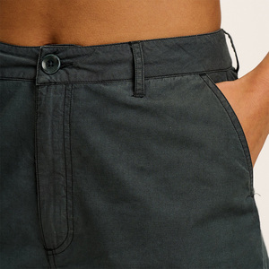 Mid Waist Women's Eco-Friendly Cargo Shorts Polyester Canvas Solid Color Pocket Design <b>Button</b> Fly Casual Regular Fit Stonewashed - Product Image 5