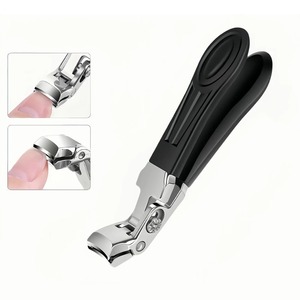 กรรไกรตัดเล็บมืออาชีพคุณภาพสูง ทำจากสแตนเลส ด้ามจับยาวสีดำ ผิวสัมผัสกันลื่น สำหรับตัดเล็บหนาและแข็ง - Product Image 4