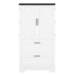 ตู้ไม้สีขาวสไตล์บ้านไร่ที่ทันสมัยตัวแบ่งช่องประตูที่แข็งแรงลิ้นชักสำหรับห้องครัวห้องนั่งเล่นทางเข้าห้องนอน - Product Image 6