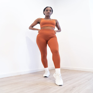 Wholesale Plus Size High Waist Activewear 2-Piece Gym Fitness Set Sports Wear Yoga <b>Bra</b> Leggings Quick Dry Breathable - Product Image 1