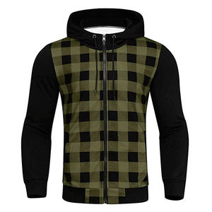 Blouson Bomber Homme 2026 Brodé Personnalisé Décontracté Coupe Droite Color Block en Polaire Zippé à Capuche Manches Longues Automne Hiver - Product Image 5