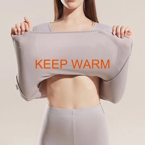 Sous-vêtements thermiques pour femme en coton, sans couture, respirants, à col en V, pour le sport d'hiver, longs bas de corps - Product Image 3