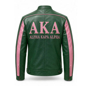 Veste en cuir classique Greek Alpha au style intemporel, veste en cuir vintage Greek Alpha au look robuste - Product Image 3
