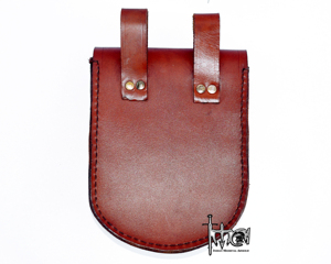 Bolsa de Cintura Medieval Hecha a Mano de Cuero de 3-4 mm de Grosor, 20x15x6 cm, Cierre de Gancho Giratorio, LARP Vikingo Renacentista - Product Image 4