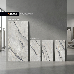 Vistaar - Baldosas de Porcelana Brillante Antideslizantes de 12 mm de Grosor, 800x1600 mm, Diseño Gris de Lujo para Interiores y Exteriores, para Pisos y Paredes, 5 Unidades - Product Image 4