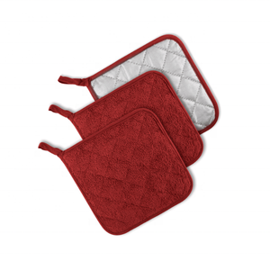 Granate grueso reutilizable 100% algodón bordado acolchado a prueba de calor almohadilla para horno cocina sostenible OEM ODM logotipo personalizado soporte para olla - Product Image 1