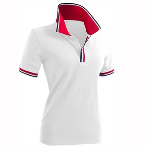 Chemise personnalisée pour femme en tricot à manches courtes, respirante, infroissable, séchage rapide, en coton, pour le golf, vêtements décontractés, impression de logo - Product Image 5