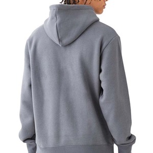Survêtement gris à capuche pour homme, coupe droite, couleur unie, décontracté, avec poches latérales, idéal pour l'automne, 100 % coton, poids moyen - Product Image 4