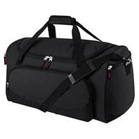 Sac de sport pour homme avec logo personnalisé, imperméable, séparation sec/humide, en nylon, pour la gym, les voyages, le week-end, sac de voyage en forme de baril