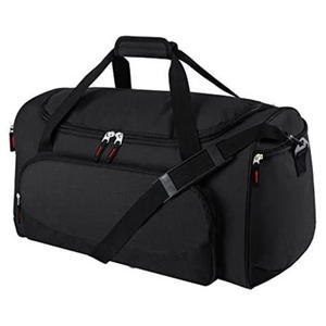 Sac de sport pour homme avec logo personnalisé, imperméable, séparation sec/humide, en nylon, pour la gym, les voyages, le week-end, sac de voyage en forme de baril - Product Image 2