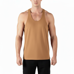 <b>Men</b> High Quality Custom Cotton Gym Sports Vest Top Printed Logo Cotton fabric Slim Fit Knitted Casual Running <b>Singlets</b> - Product Image 1